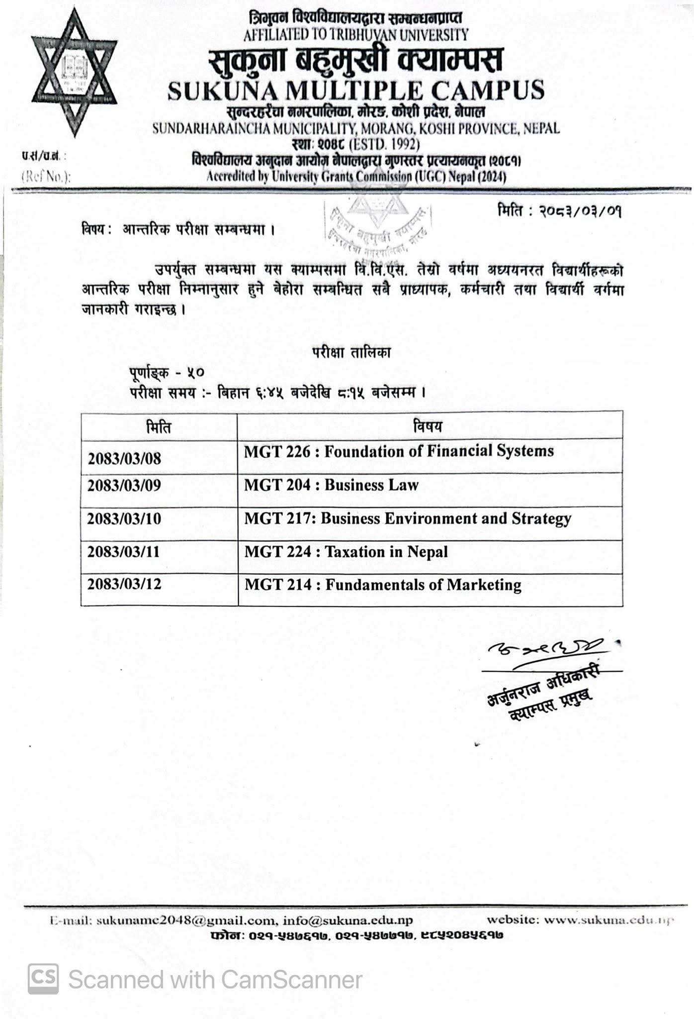Notice Attachment
